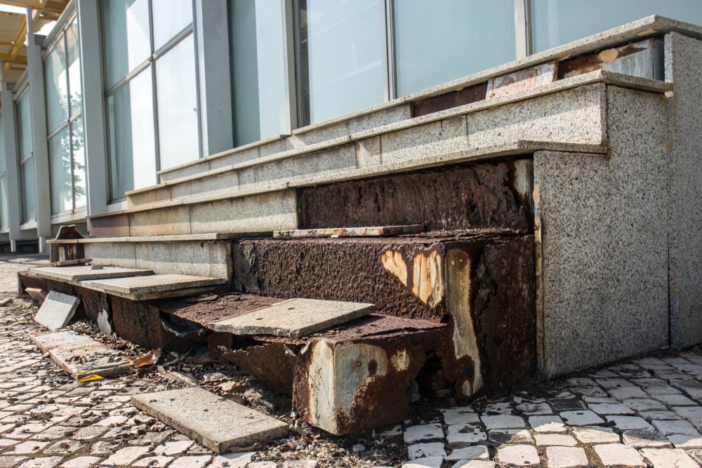 worn out stairs